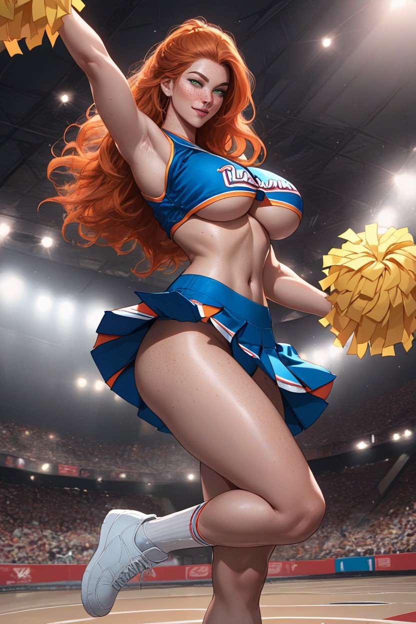 Cheerleader, Detailed Face, High ResolutionファーリーAIポルノ