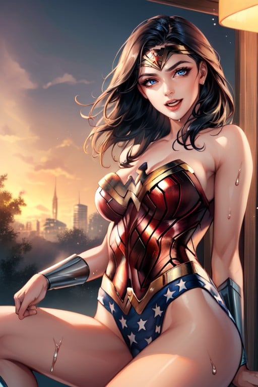 Wonder Woman (dc), Bonitinho, Peito Pequeno Hentai IA pornografia