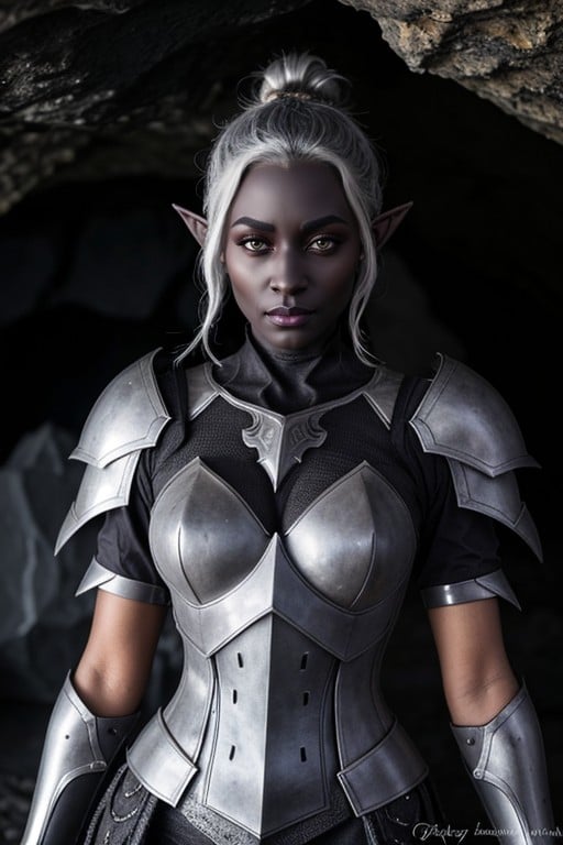 Armadura, Gray Skin, Elf EarsPorno AI Furry