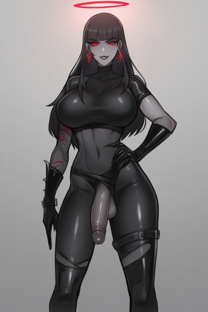 And Gray Belts, Hand On Her Hip, Adding A Surreal Shemale AI Porn