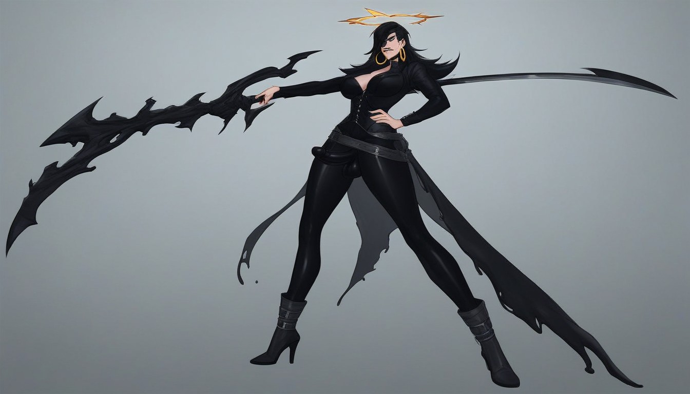Including Her Breasts And Belly, Gray Belts, Otherworldly Look She Wields A Large Shemale AI Porn