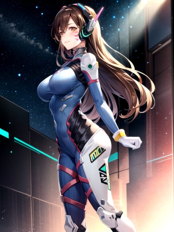 Glowing Eyes, D'va (overwatch), Full Body Shemale AI Porn