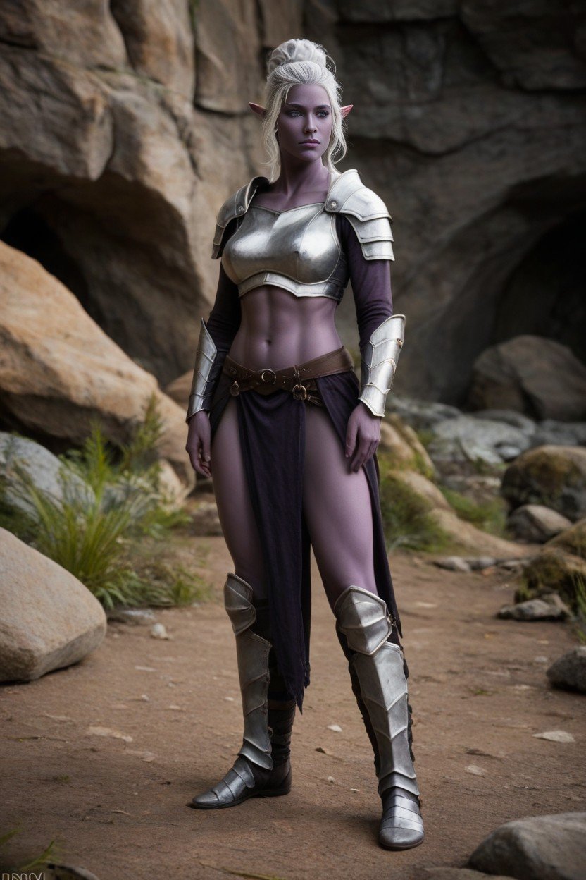 Magrelo, Drow Woman, Dark Elf Travesti IA Pornô