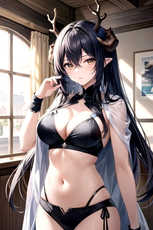 Viviana From Arknights, Antlers, Ultra Detailed Shemale AI Porn