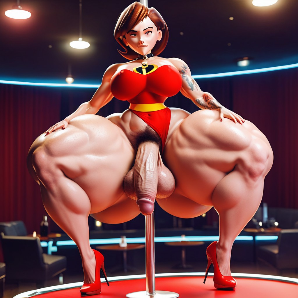 Modeling, Huge Ass Cheeks, Extremely Large Ass Shemale AI Porn
