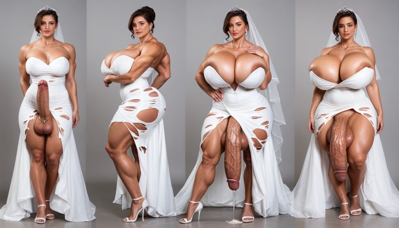 Tired Face , Thick Thighs, Wedding Dress Shemale AI Porn
