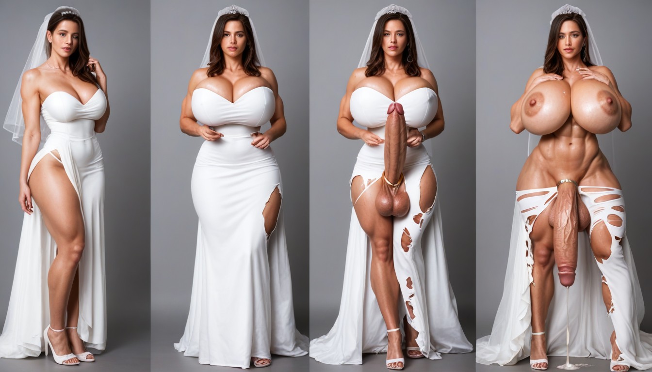 Full Body, Shocked Expression, Thick Thighs Shemale AI Porn