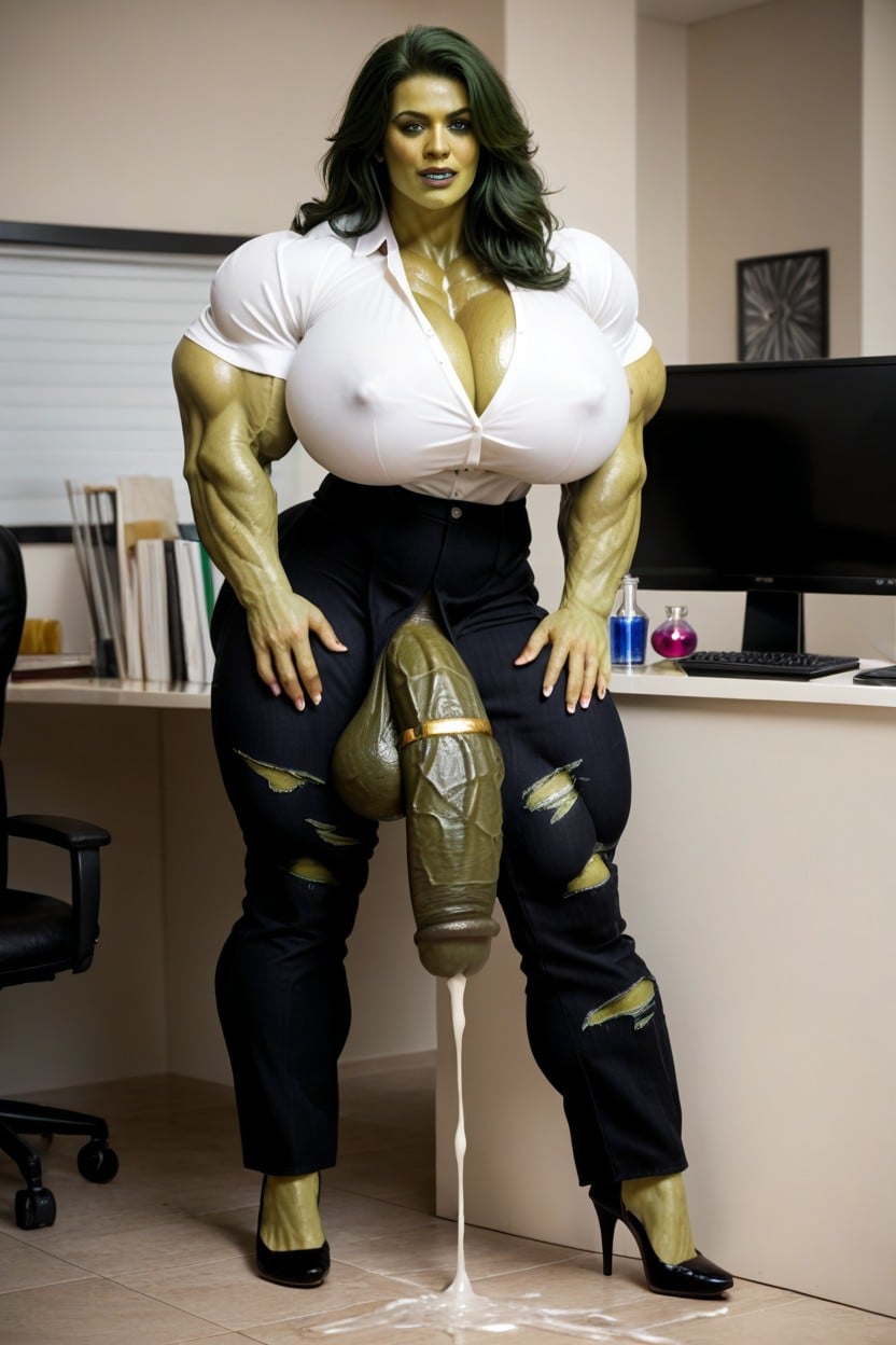 After Sex, Veiny Foreskin, She Hulk Shemale AI Porn