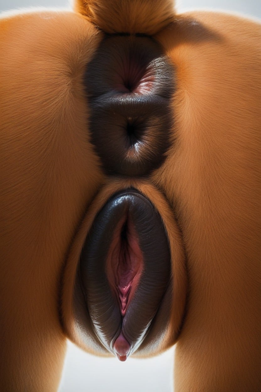 Close Up Pussy, Vaginal Opening, Doberman Furry AI Porn