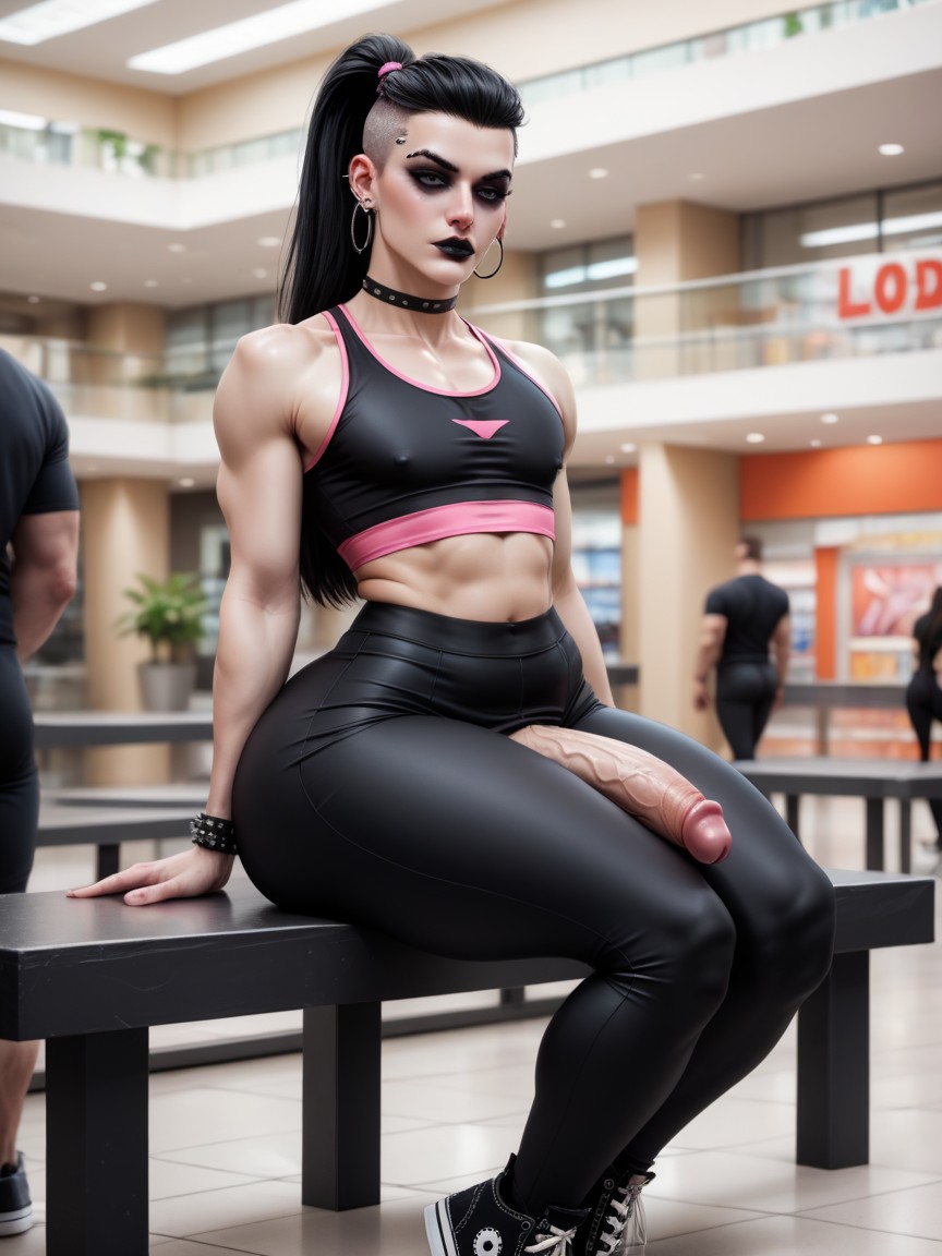 Mall, Pantyhose, Emo AI Gay Porn