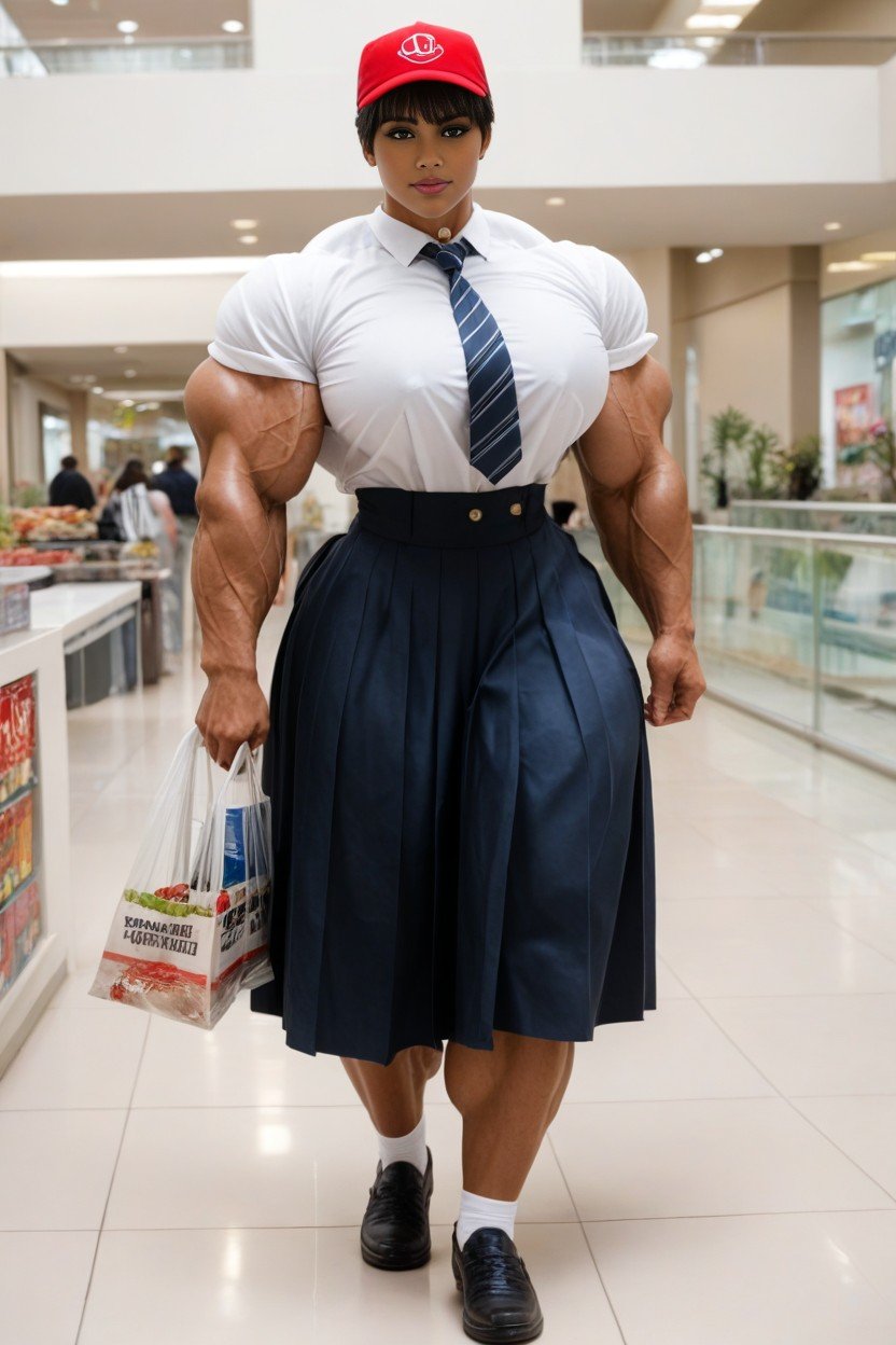 Bangs, Wide Hips, Massive Muscle Neck人妖AI色情