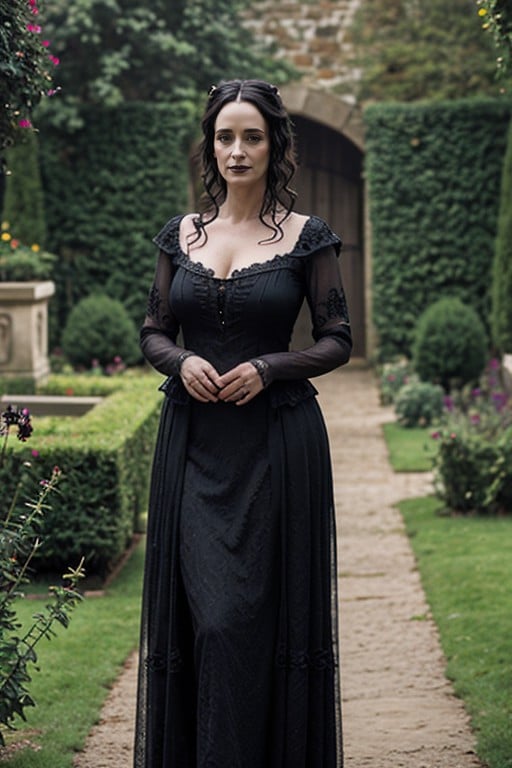 Vanessa Ives, Foggy, Medieval Garden퍼리 AI 포르노