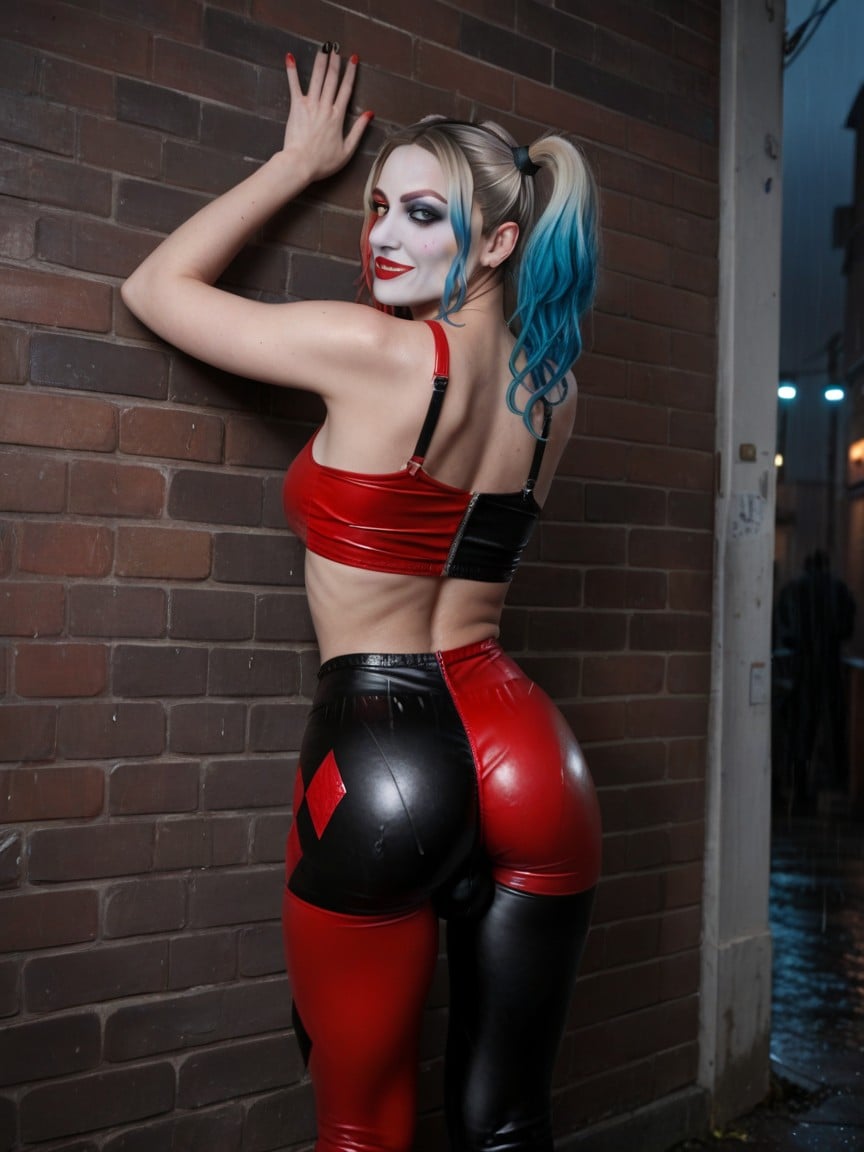 Back Alley, At Night, Harley Quinn쉬메일 AI 포르노