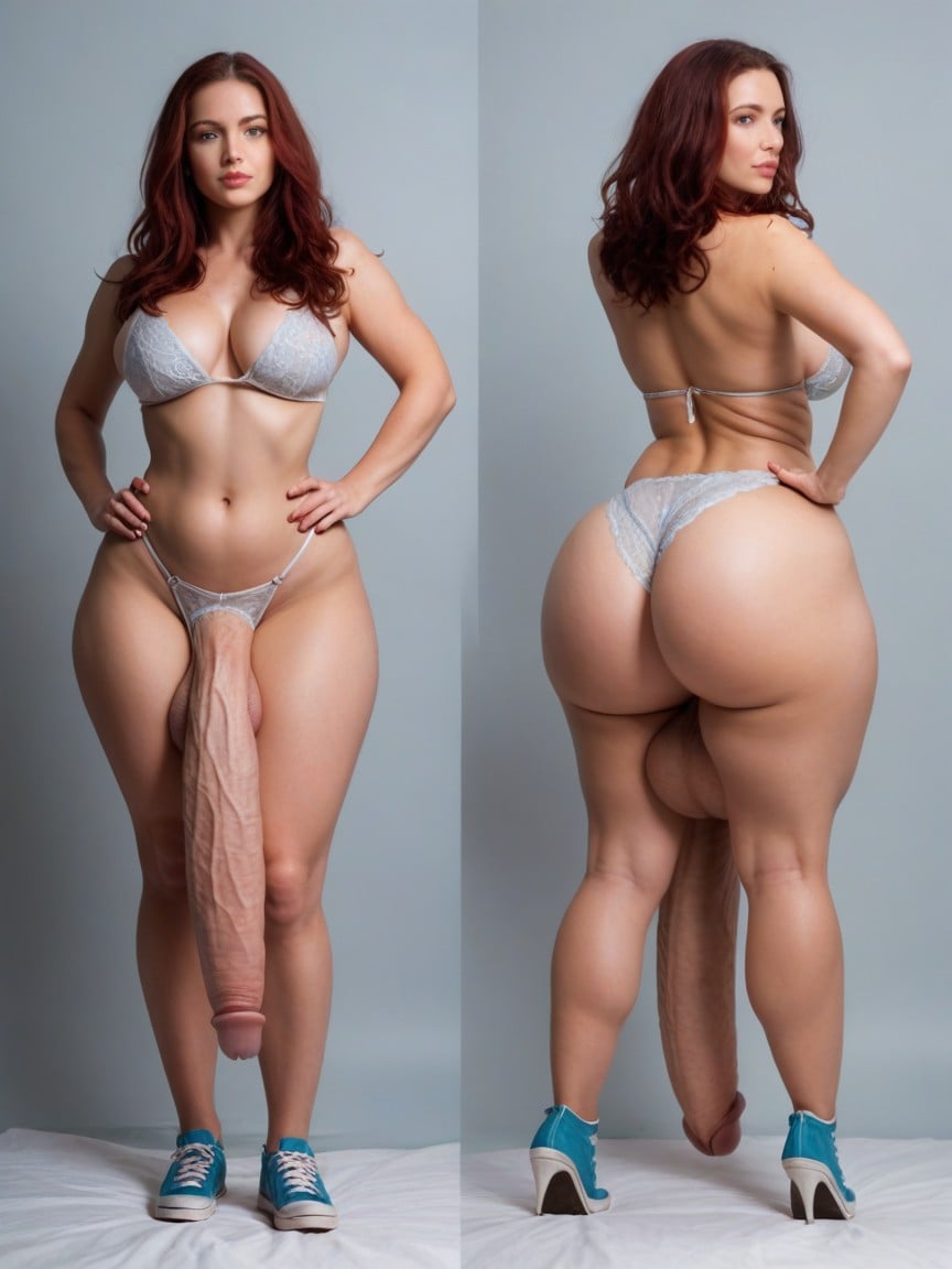 Árabe, Extremely Photorealistic, Hourglass Body Travesti IA Pornô