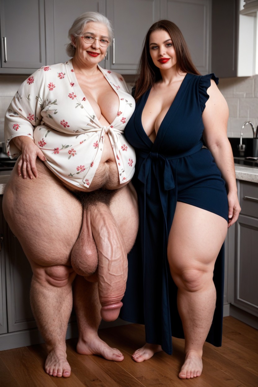 Extremely Large Ass, Gigantic, Big Belly Shemale AI Porn