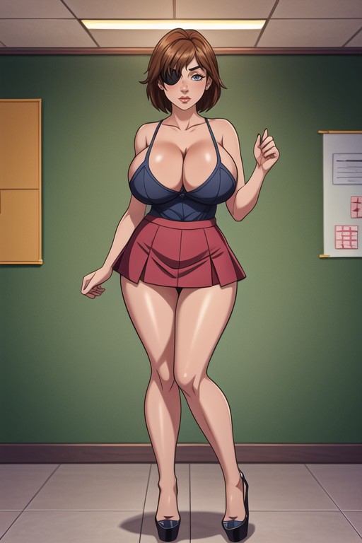 Teacher, Massive Huge Gigantic Breasts, 姫野 (チェンソーマン) AIポルノ