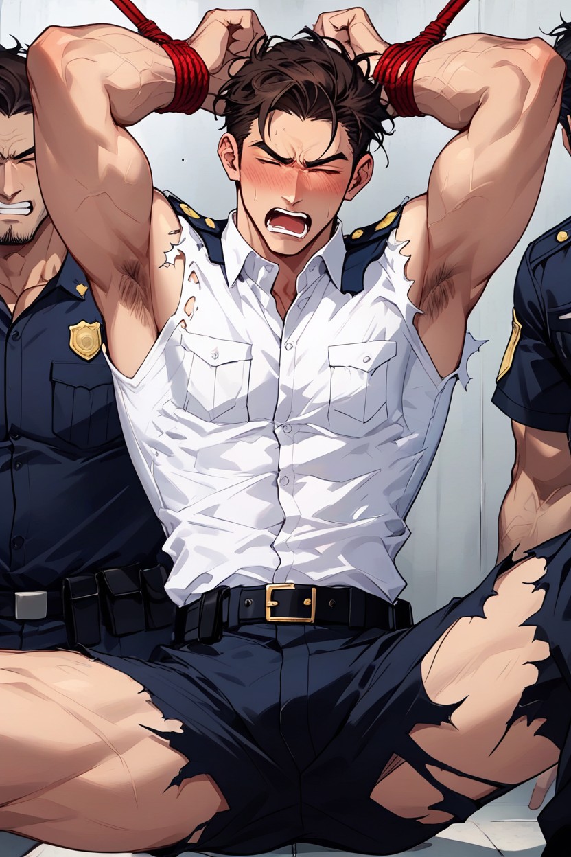Yaoi, Cock Ring, Restraints AI Gay Porn