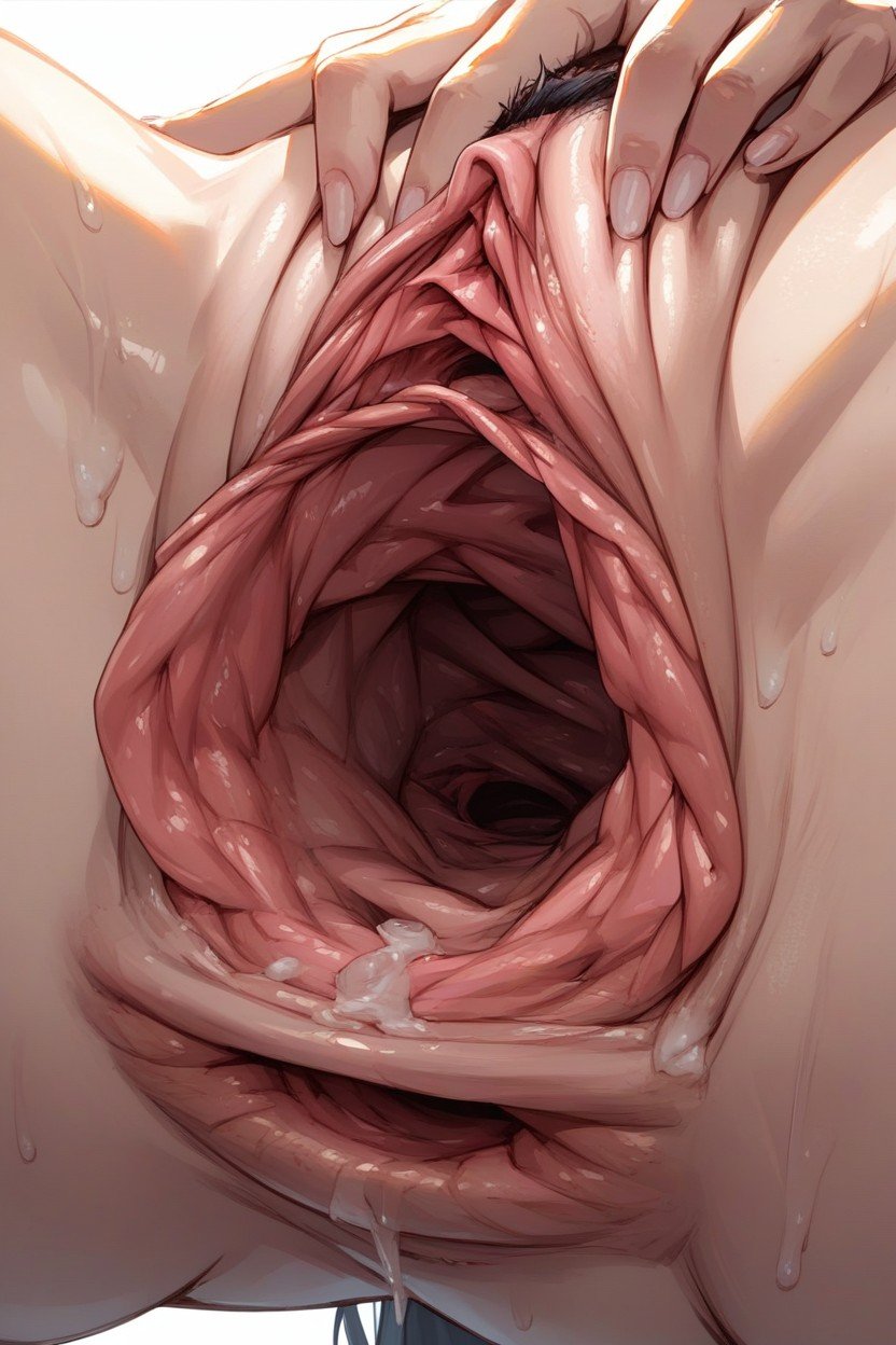 Giant Wide Open Vagina Gape, Wet Pussy, 클로즈업 질AI 포르노