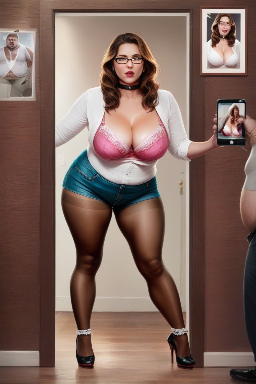 Pink Bra, Louboutin High Heels, BbwKI Porno