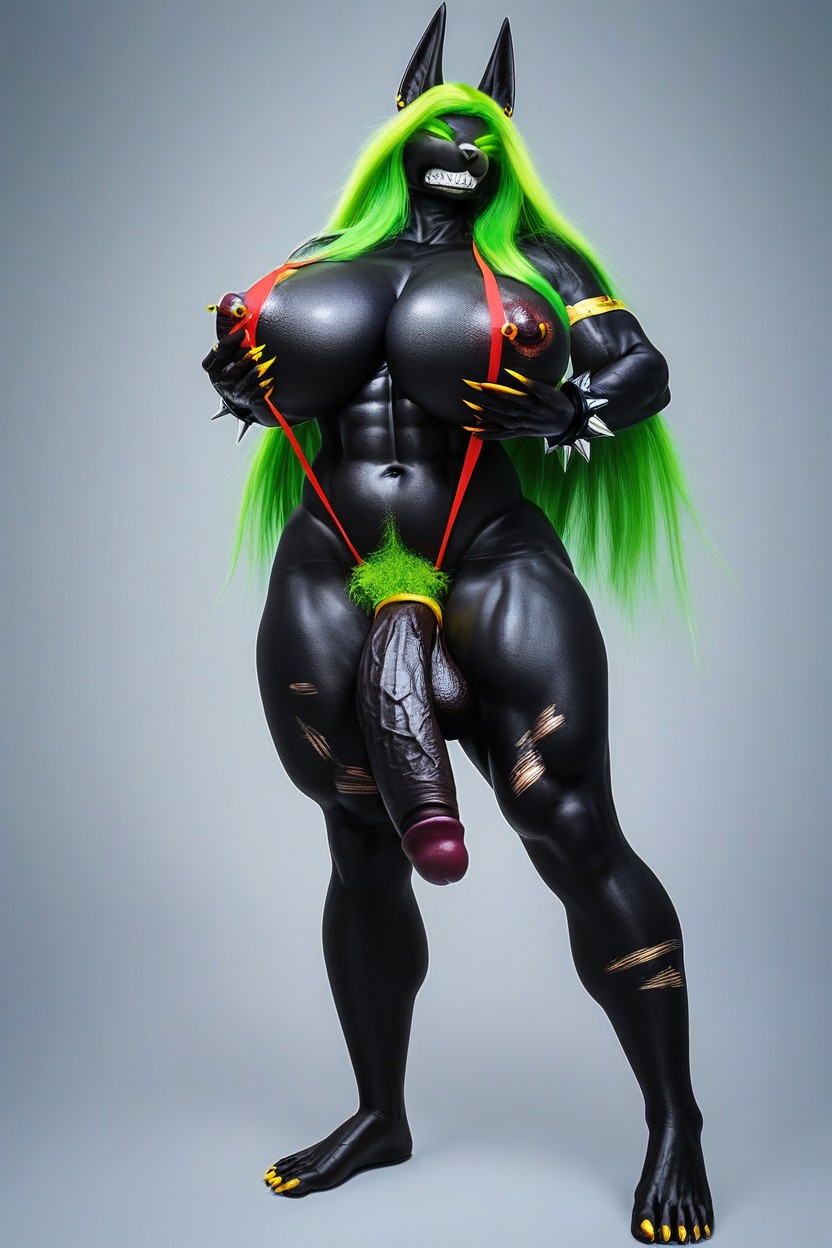 Glowing Eyes, Big Hips, Angry Furry AI Porn