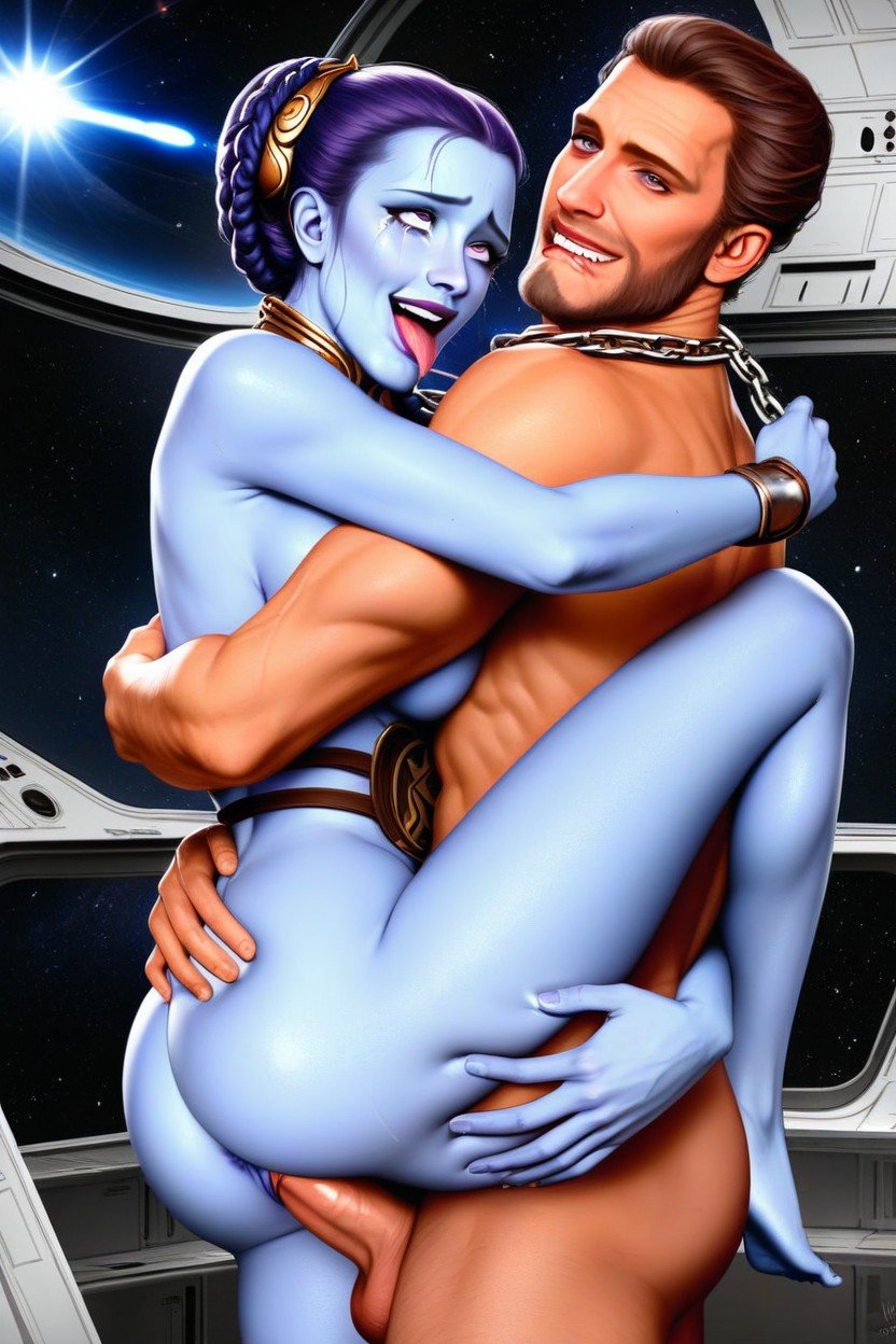 Sci Fi Star Wars, Ahegao, Blue WomanPorno IA