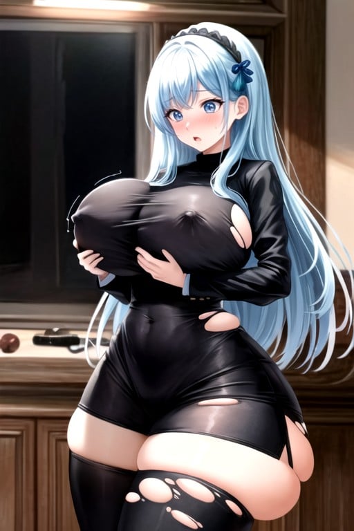 Thigh High Socks, Breast Expansion, Man Hentai AI Porn