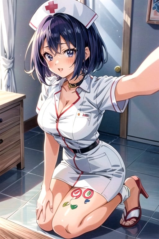 Front View, Nurse Shirt, Nurse Skirt AI Porn