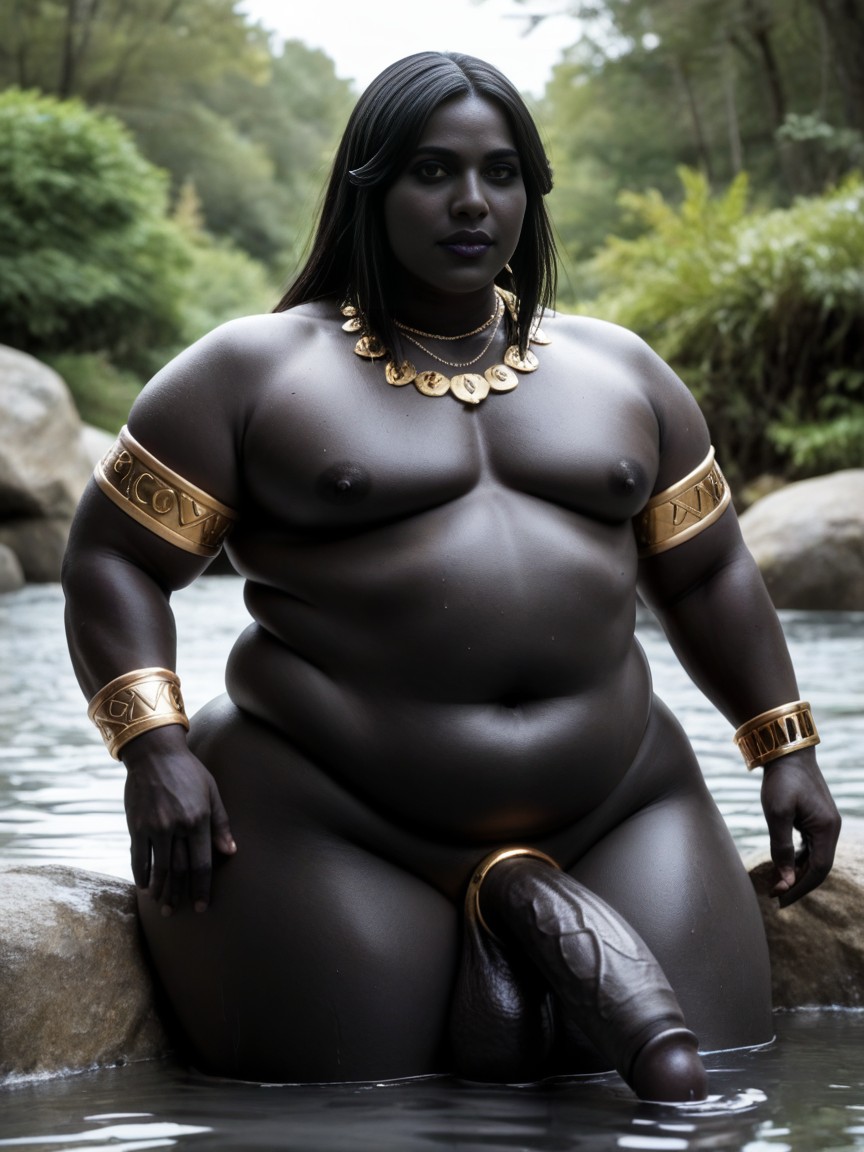 Wide Hips, Gold Bangle, Feminine Male AI Gay Porn