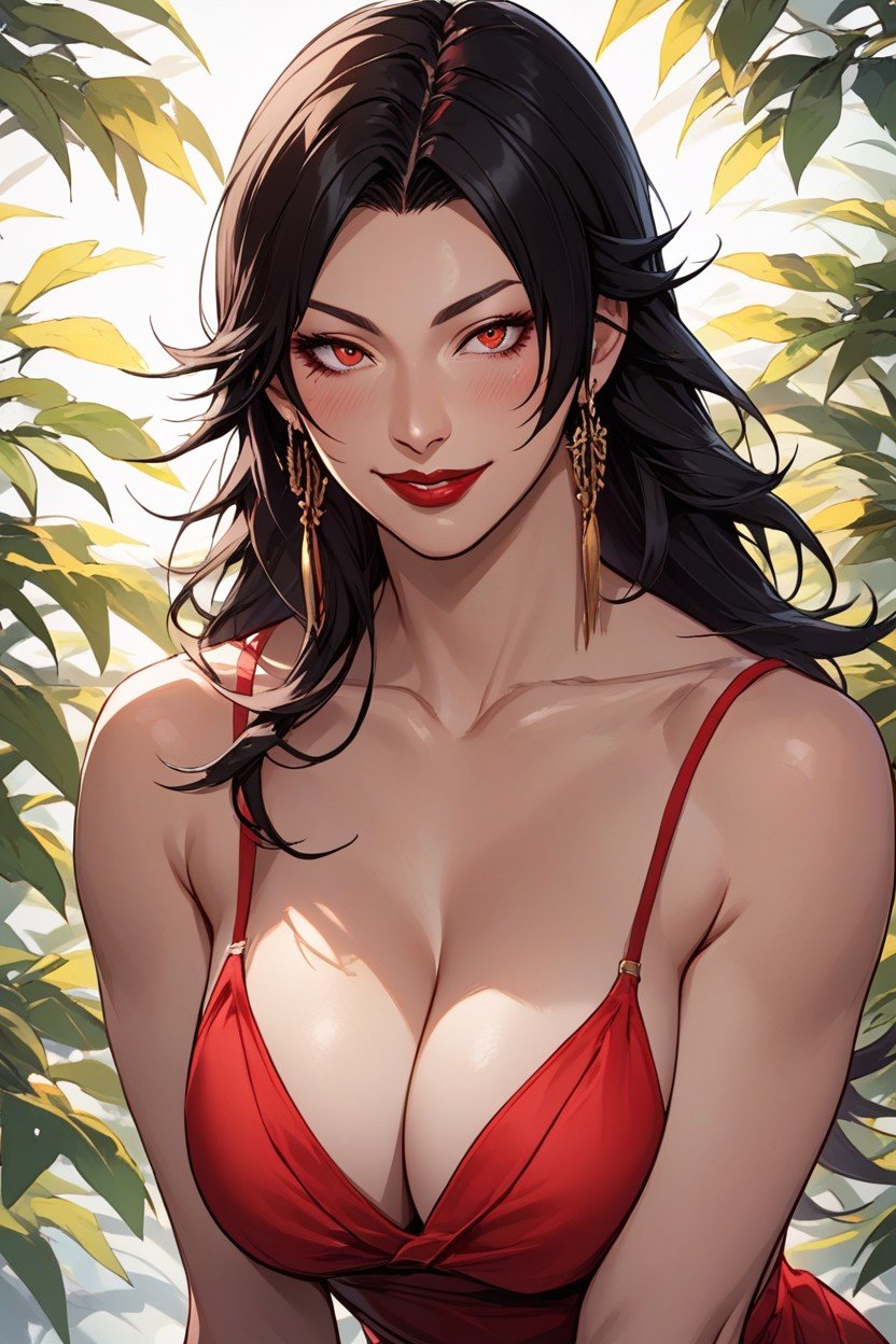 Light Blush, Natural Close Smile, Red LipsAI兽人黄片