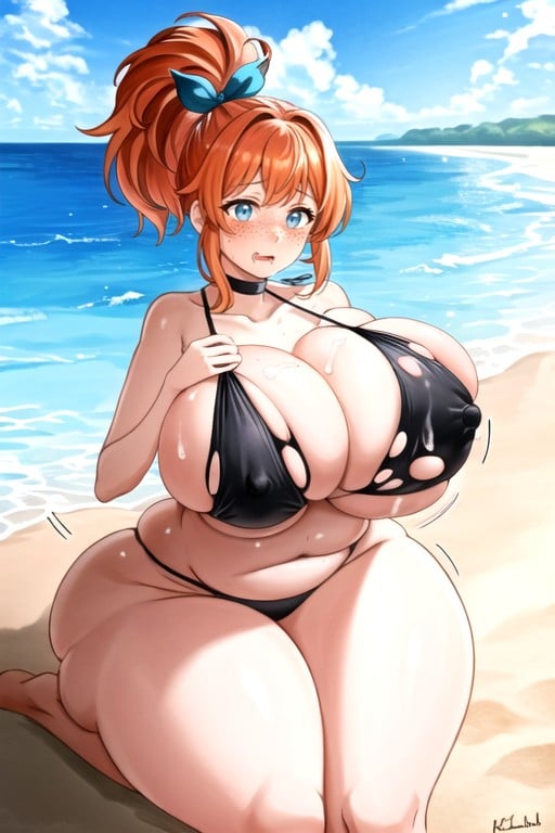 Thong, Unrealistically Fat, Hyper Obese And Voluptuous Hentai AI Porn