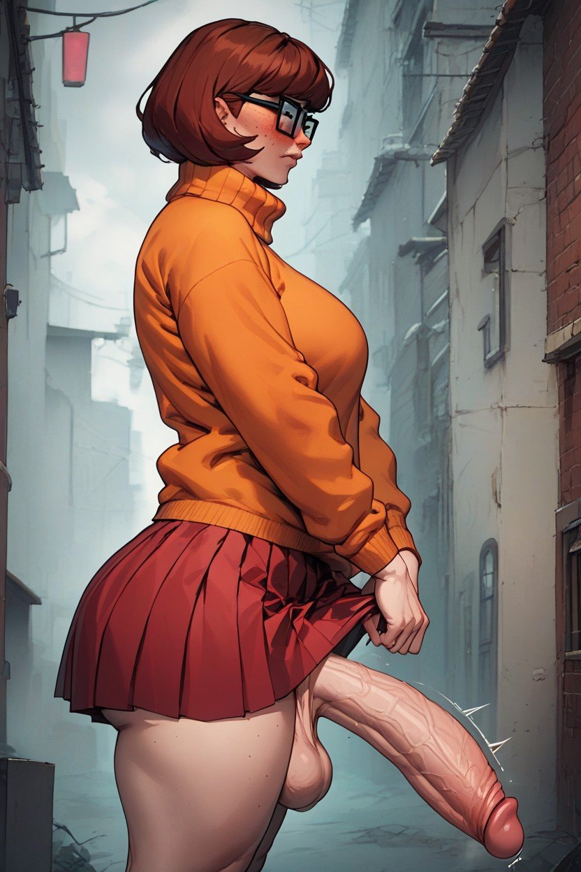 Standing, Velma From Scooby Do, Massive Ass Pornografia de IA