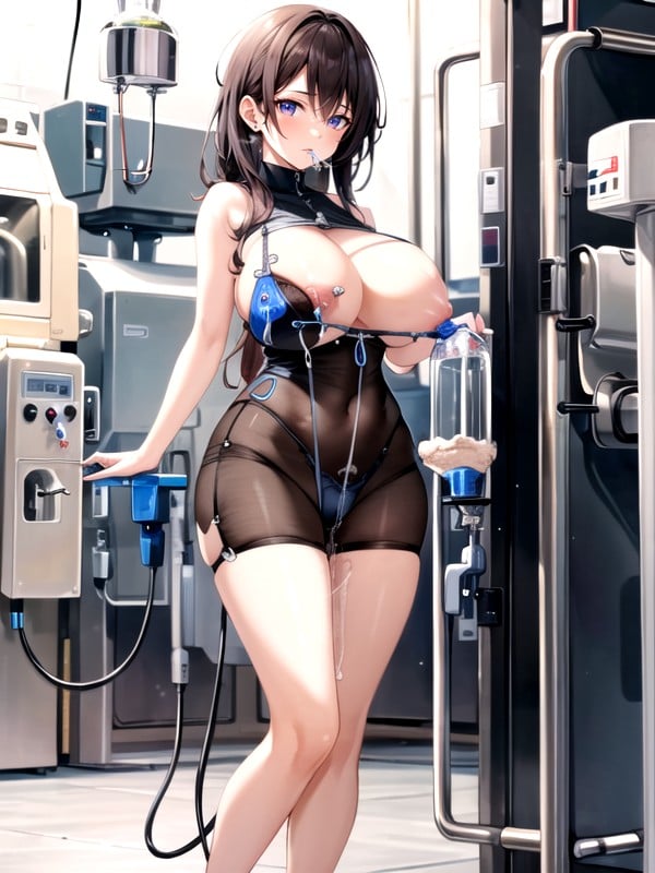 Breasts_pump On Nipplemilking Machine, 全身, Nipple PumpAI黄片