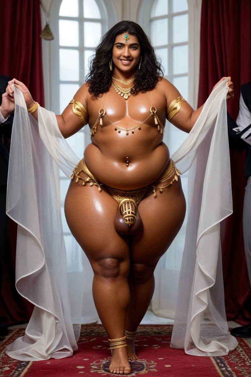 Belly Dancer Outfit, South Asian, Obese AI Gay Porn