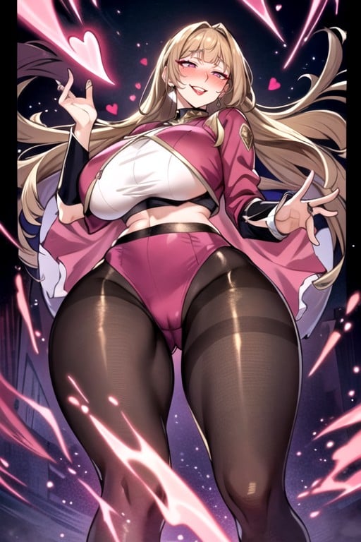 Dark Pink Pantyhose, Simple Background, Sculpted EyebrowsPorno IA Hentai