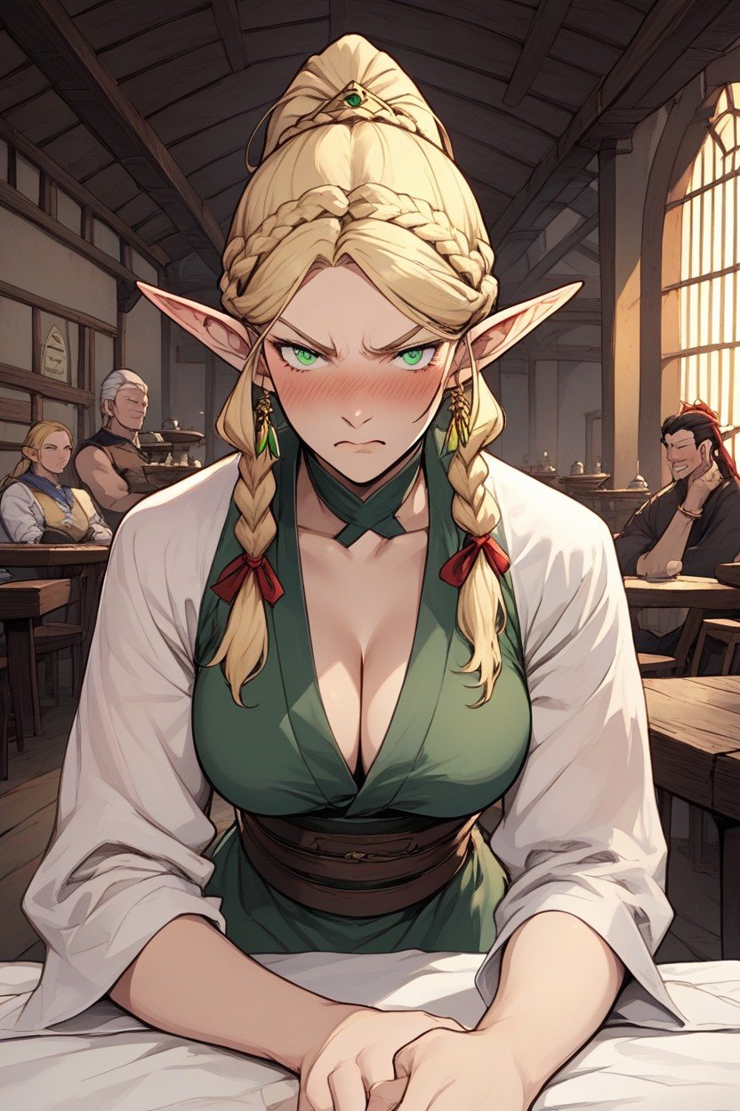 Embaraçada, Tavern, Marcille Donato From Dungeon Meshi Hentai IA pornografia