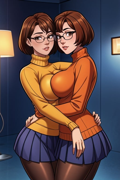 Velma (scooby Doo), Chicas AbrazándosePorno AI