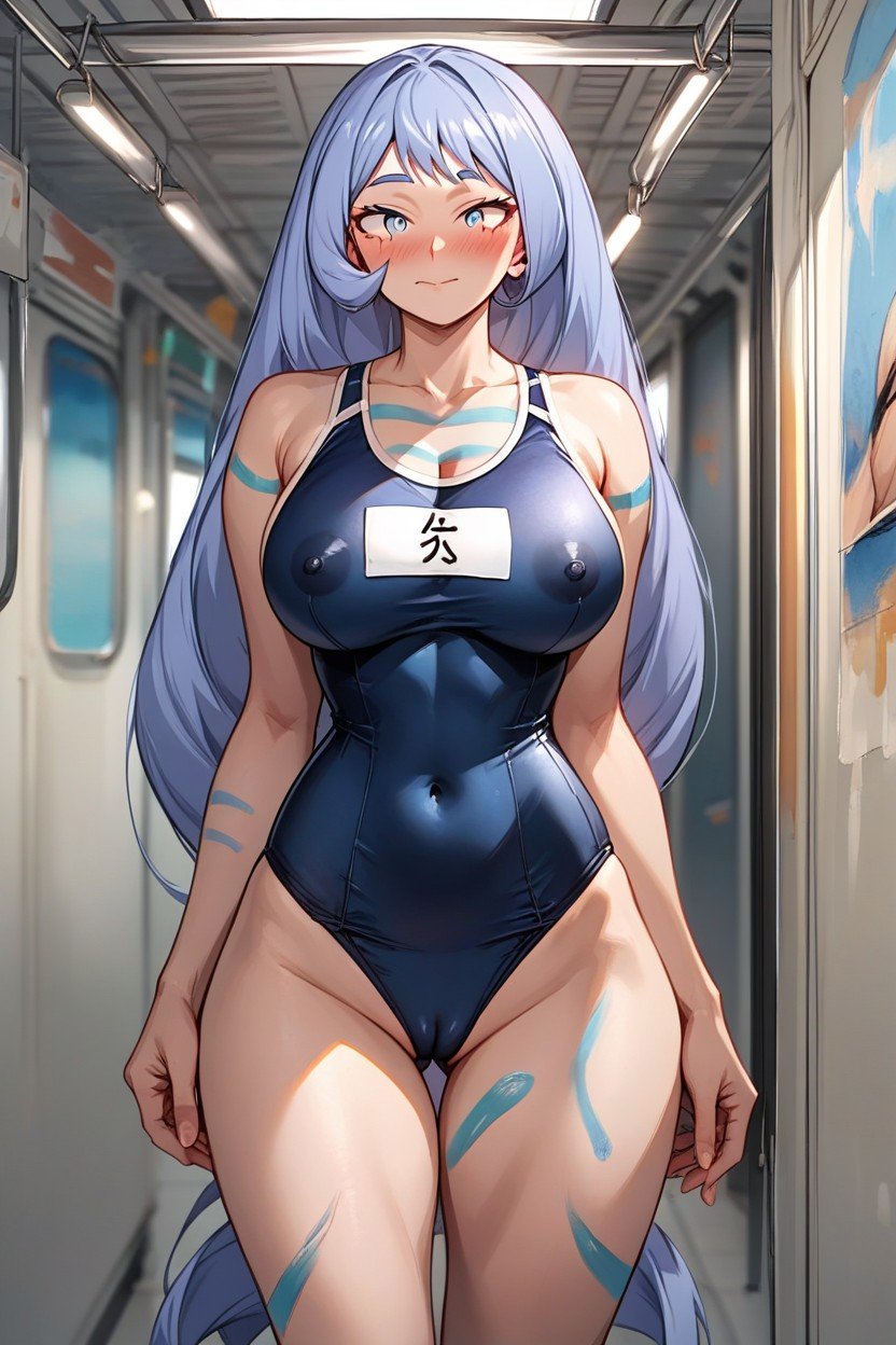 Blush, Large Breasts, Detailed Nejire Hado From My Hero AcademiaAI 포르노