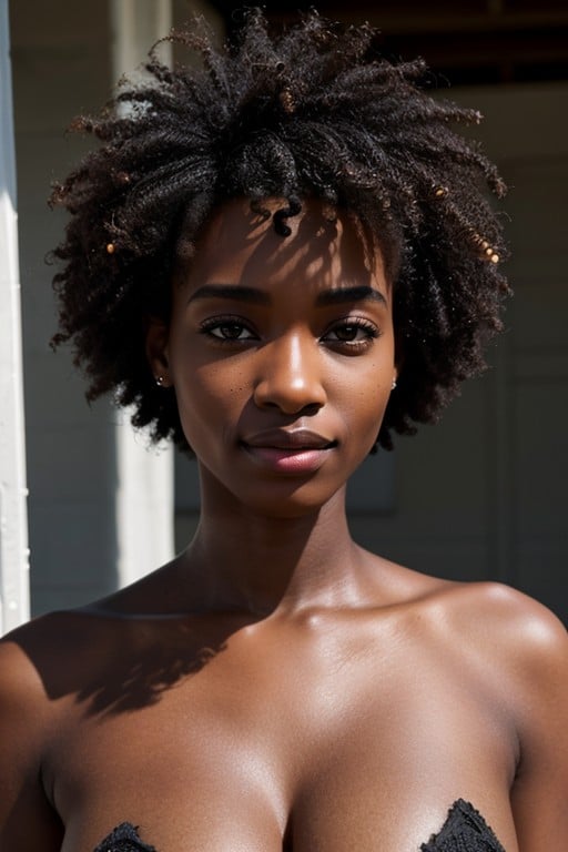 Petit Cul, Cheveux Noirs, AfroPorno IA Asiatique