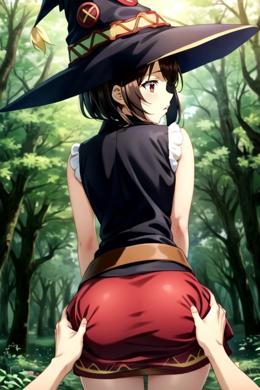 Megumin (isekai Quartet), Forêt, Capture D'écran (détaillé)Porno IA