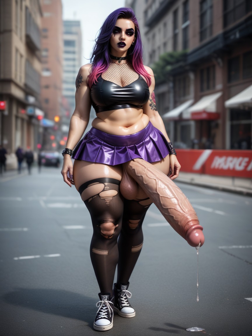 Many People Around, Obese, Thick Thighs AI Gay Porn