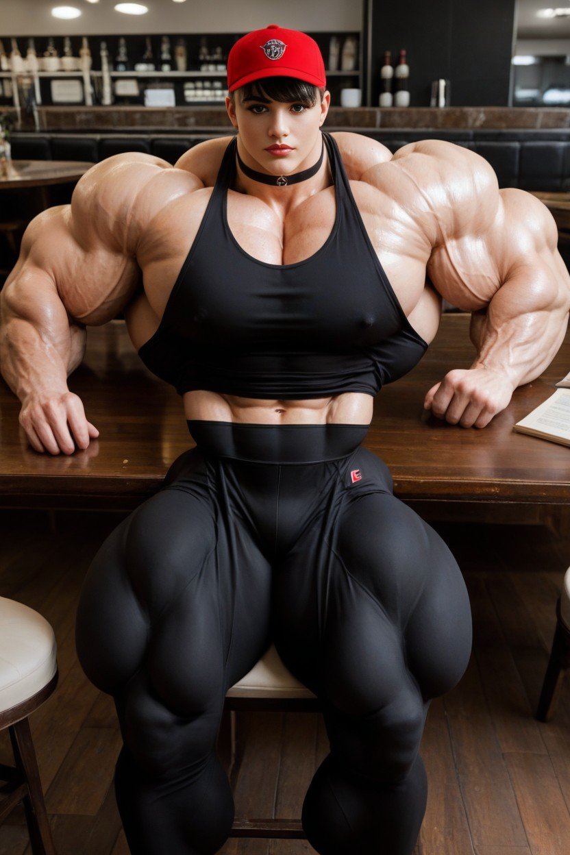 Massive Pectorals, Hyper Muscles, ChokerPorno AI