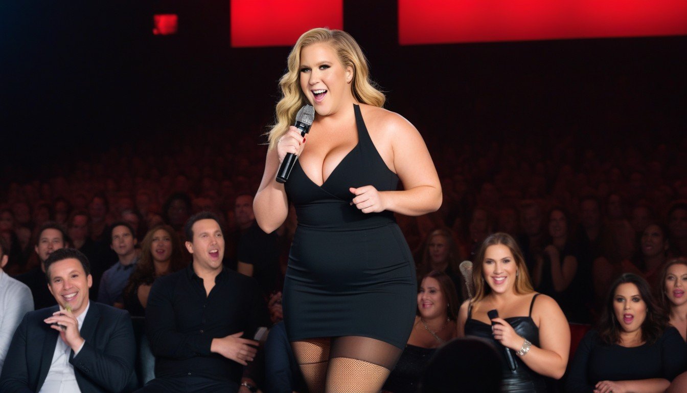 Holding A Microphone, Amy Schumer Wearing Pantyhose, Bbw Pornografia de IA