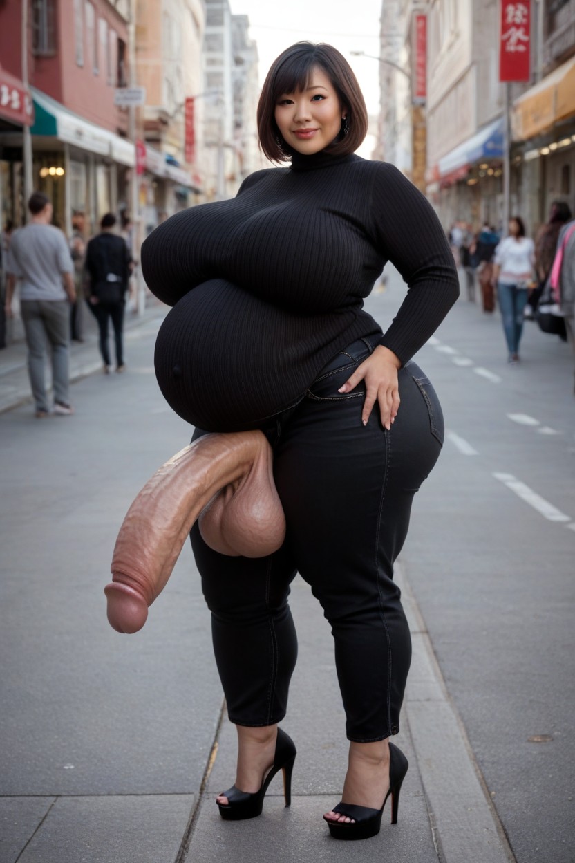 50+, Extremely Overdue Pregnancy, Giant Woman Shemale AI Porn