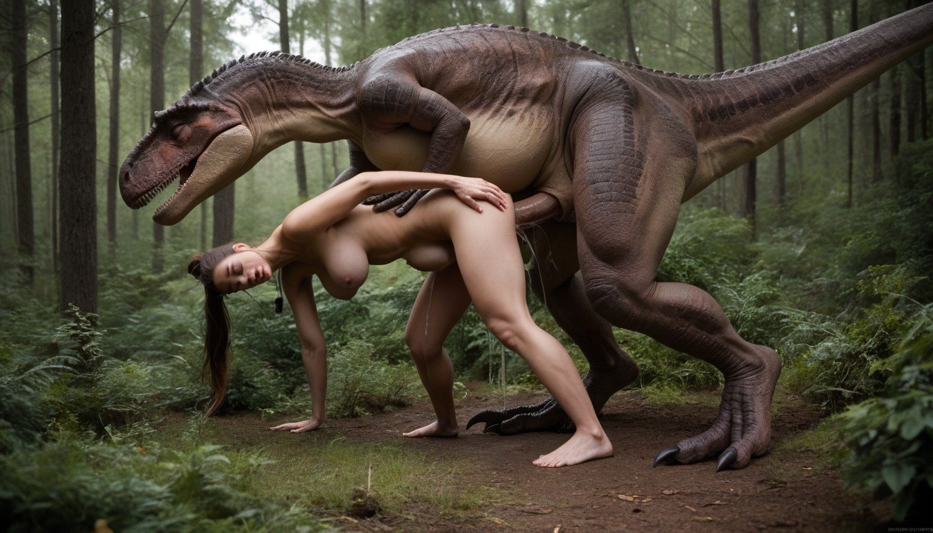 Forêt, Closed Eyes And Mouth, DinosaurPorno IA transsexuelle