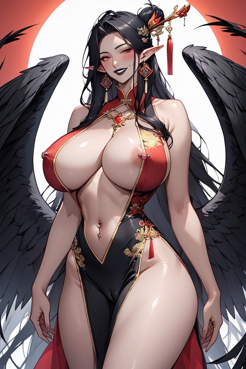 Black Lipstick, 乳溝, Black PhoenixAI黃片