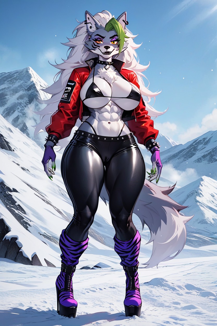 Rounded Ass, Thick Eyelashes, Fit Furry AI Porn