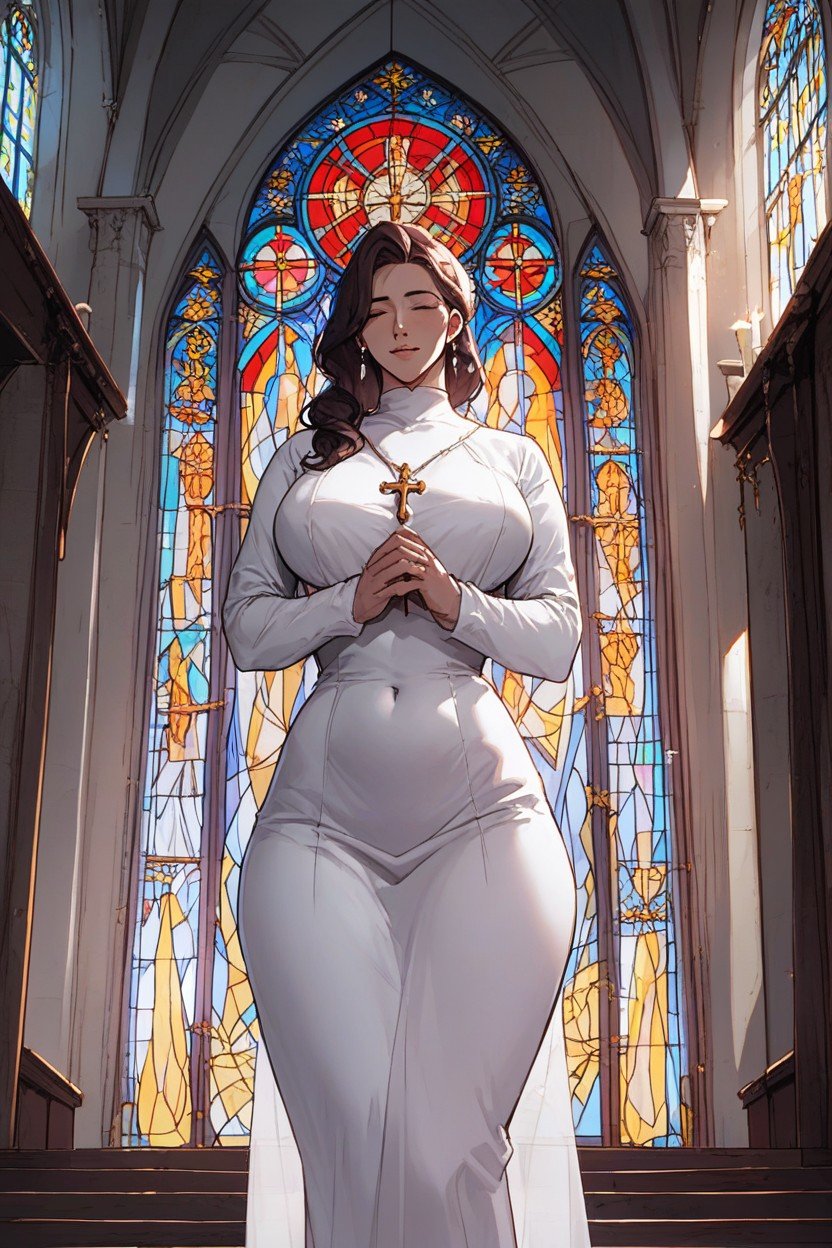 Church, Skinny, Large Ass AI Porn