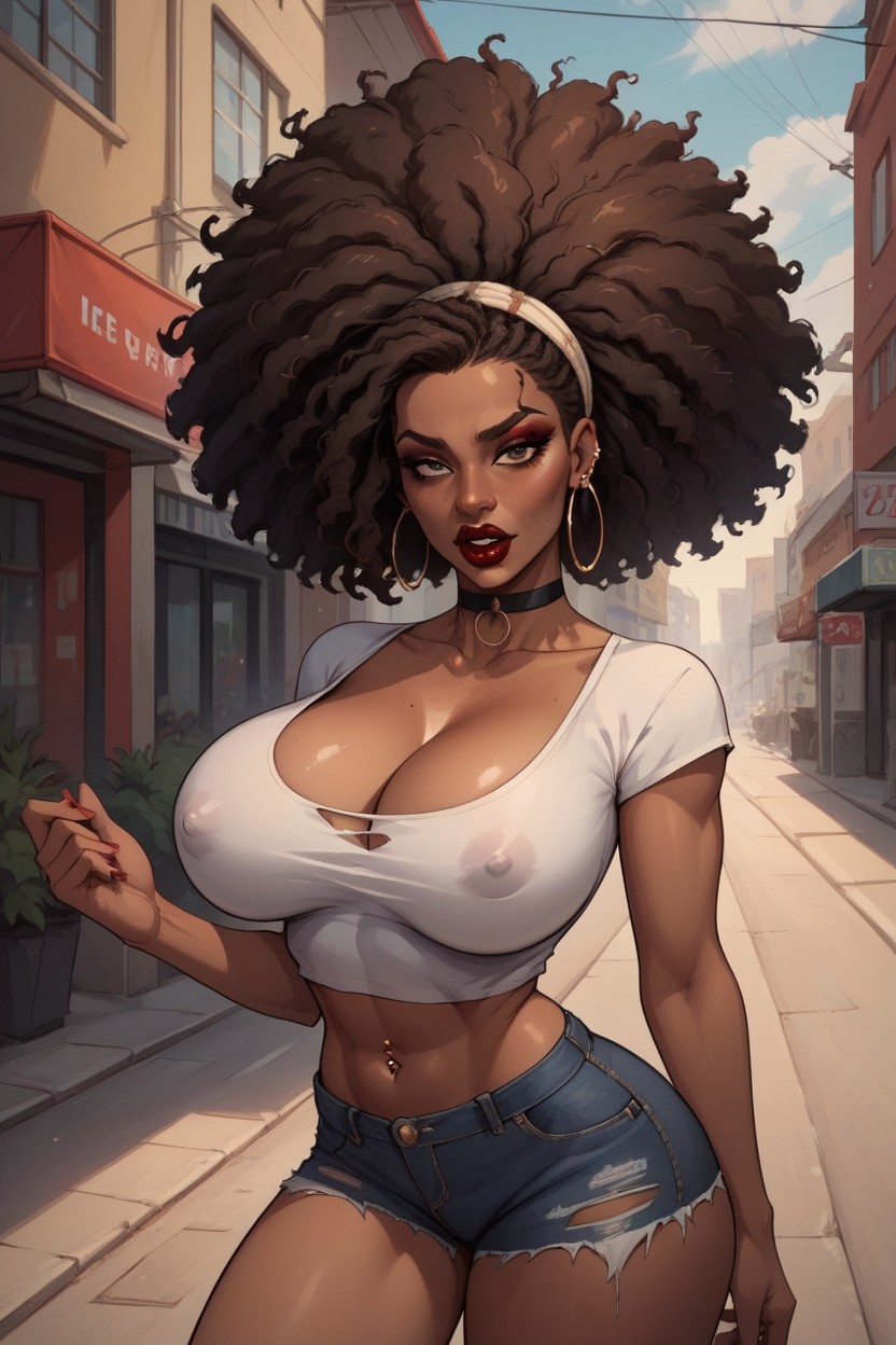 Asscheek, White Shirt, Street Hentai AI Porn
