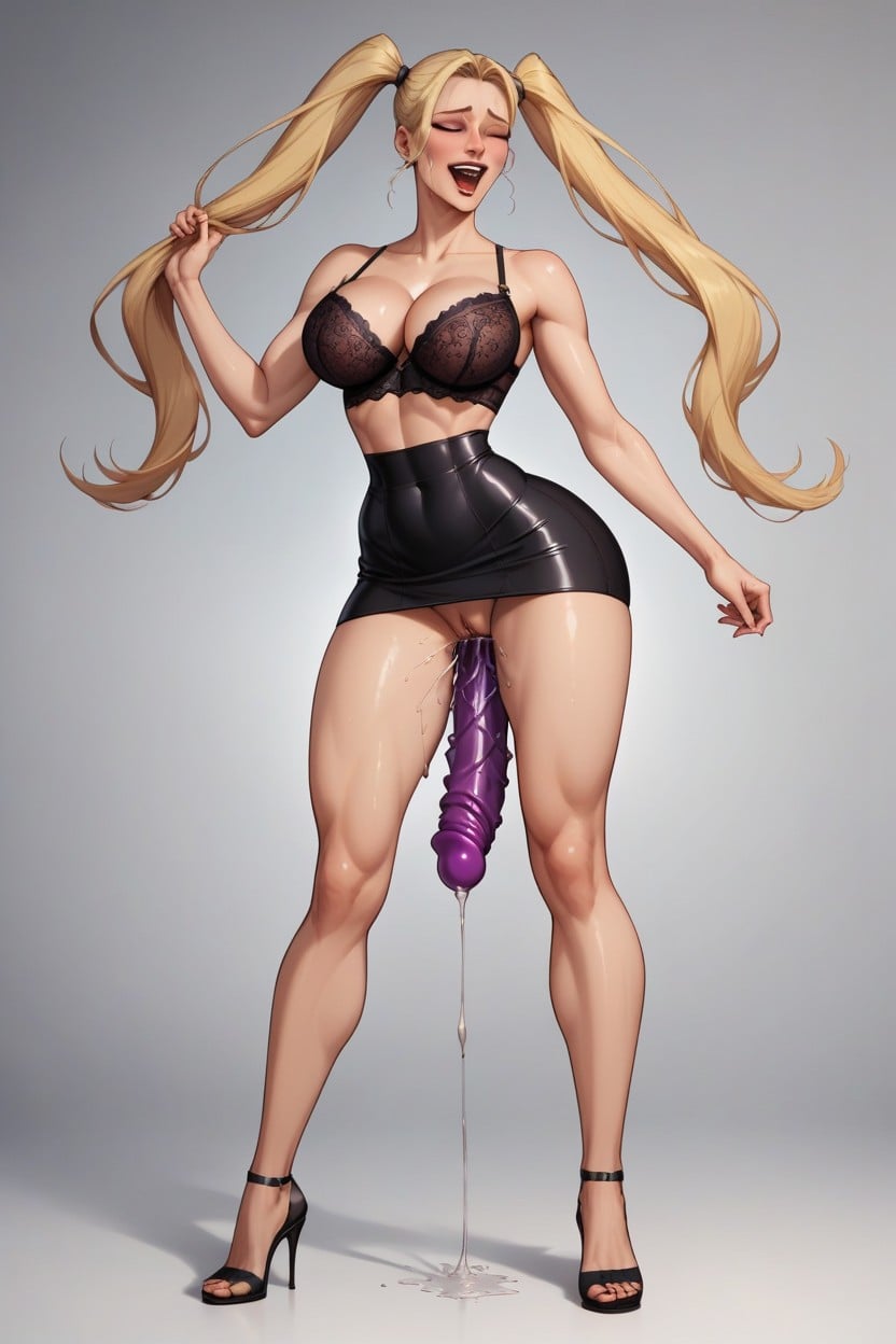 Tight Cinched Waist, Cleavage, Leotard AI Porn