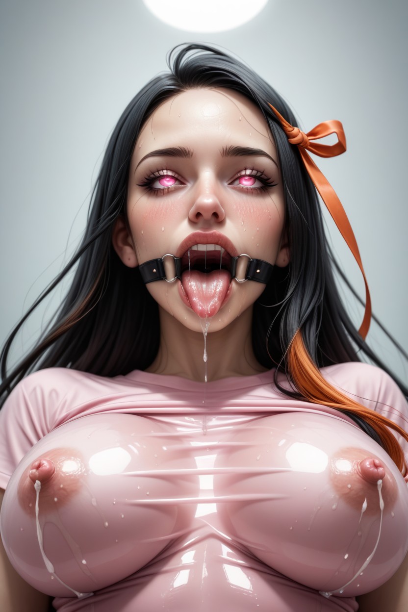 Lifted T-shirt, Full Quality, Two Breast Apart Hentai AI Porn
